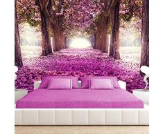 Papier peint intissé 350x245 - 3 couleurs au choix - Top vente - Papier peint - Tableaux muraux déco XXL - fleurs arbres c-A-0031-a-d