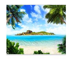 murando Papier Peint Adhésif Palmen 245x175 cm Mural Décoration Feuille Autocollante Stickers XXL Poster Tableaux Muraux Tapisserie Photo Trompe l'oeil Mer Plage Ciel c-B-0271-a-a