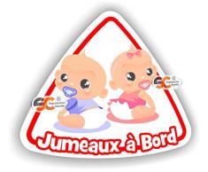 Jumeaux à Bord Fille/Garçon - Sticker Autocollant bébé à Bord modèle 3