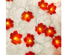 citrouille halloween deco automne decoration de noel sapin maison nature rampe escalier guirlande feuille lumineuse arbre de noel plante artificielle led a pile pour balcon centre de table mariage