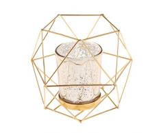 Yaonow Bougeoir de Noël géométrique de style nordique 3D en métal doré