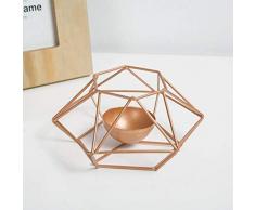 FICI Mode Géométrique Fer Bougie Appliques Murale Bougeoir Ornement Applique Photophore en Acier de Mariage Cadeau de décoration, Petit