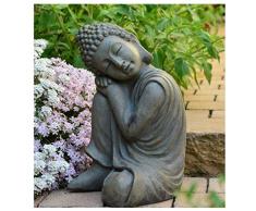 INtrenDU Bouddha Statuette Chinois 43 cm décoration Zen pour intérieur extérieur Jardin Zen, Feng Shui