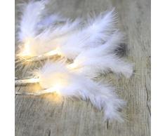 SKYLANTERN Guirlande Lumineuse Plumes Blanches