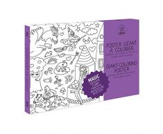 OMY Poster géant à colorier Magic format encadrable (70 x 100 cm)