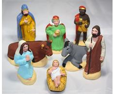 Santons Sylvette Amy - nativité complète - collection 7 cm peint