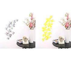 Ufengke® 12 Pièces 3D Fleurs Stickers Muraux Design De Mode Bricolage Fleurs Art Autocollants Artisanat Décoration De La Maison, Miroir