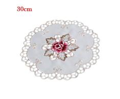 Hete-supply Style nordique brodée chemin de table et pendentif Napperon Serviette de table Set de table, napperons de table Vase de table Ornement pour maison, Tea Party, mariage, anniversaire, fête Hôtel Restaurant-1pc, 30cm/11.81in