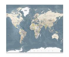 murando Papier peint intissé Carte du monde 350x256 cm Décoration Murale XXL Poster Tableaux Muraux Tapisserie Photo Trompe l'oeil Ornament Continent Carte k-B-0063-a-a