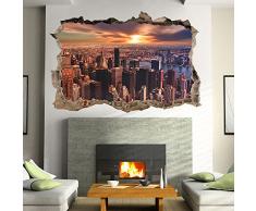 New York City Apple Fenêtre Poster 3D Art Autocollant Vinyl Decal Mural by Inspired Walls®