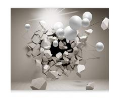 murando – Papier peint intissé 200x140 cm – Trompe l oeil – Tableaux muraux déco XXL – Abstraction Sphere 3D a-C-0002-a-b