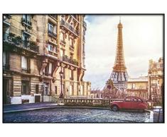 Panorama Poster Rues de Paris Tour Eiffel 70 x 50 cm - Imprimée sur Poster de Grande qualité - Poster Ville - Poster Moderne pour la Maison - Décoration Murale Vintage - Tableau de Photos
