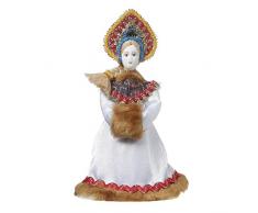 Poupée en Porcelaine Faite à la Main dans Un Costume Folklorique Traditionnel Russe 18,5 cm 06-05