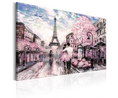 BD XXL murando - Impression sur Toile 120x80 cm - 1 Piece - Image sur Toile - Images - Photo - Tableau - Motif Moderne - Décoration - tendu sur Chassis - Paris France Paysage Toureiffel d-B-0147-b-a