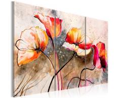 B&D XXL murando Impression sur Toile intissee 120x80 cm 3 Pieces Tableau Tableaux Decoration Murale Photo Image Artistique Photographie Graphique Fleurs 22353
