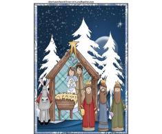 Crèche de Noël Cimier de sapin de Noël par Sharon Poore
