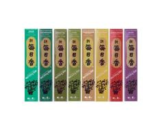 Morning Star Assortiment dencens japonais Lot de 8 parfums dintérieur (bois et herbes)
