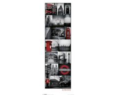 Empire Merchandising – Slim-Poster Collage et Accessoires Motif Londres Multicolore