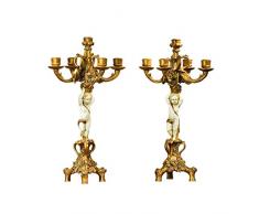 Design Toscano Candélabre la récolte du chérubin (jeu de 2)