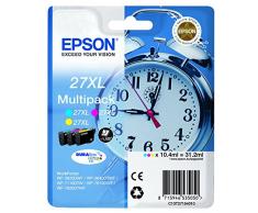 EPSON C13T27154010 T2715 cartouche d'encre 27XL réveil, Multi-Pack, 3 pièces, cyan / magenta / jaune