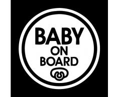 TOTOMO # ALI-029 (Lot de 2) Autocollant Bébé à bord Autocollant Panneau d'avertissement de sécurité pour vitres de voiture - Sucette pour bébé