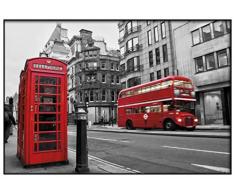 Panorama Poster Rues de Londres 30 x 21 cm - Imprimée sur Poster de Grande qualité - Poster Ville - Poster Moderne pour la Maison - Décoration Murale Vintage - Tableau de Photos