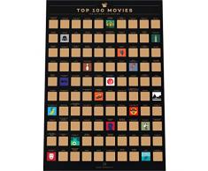 Enno Vatti 100 Movies Scratch Off Bucket List Poster - Liste des Films de Tous Les Temps (42 x 59.4 cm)