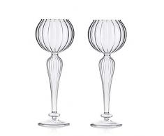 Sziqiqi Chandelier en Verre, Bougeoir pour Dîner Aux Chandelles, Bougeoir Aromathérapique De La Table À Manger, Ornement De Bougeoir pour Mariage/fête, 3#