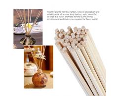 NUOLUX Bâtonnets de bois couleur huile diffuseur remplacement rotin Reed 50pcs