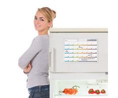 CKB Ltd® CALENDER Magnetic Fridge Board Tableau Mémo Magnétique Conseil Réfrigérateur Magnétique avec un marqueur Conseil White & Pen - Mémo Drywipe Magnet Tableau blanc Cuisine Notice Board Grande 31 jours Calendrier du mois Planner