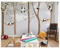 Grandes Peintures Murales De Dessins Animés De Dessins Animés De Panda Pour Bébé Enfant Mur De La Chambre Photo Murale Papier Peint,150Cmx105Cm