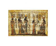 EdCott Ancien Egypte Papier Peint Tapis De Bain Tapis Egyptien Reine Egypte Pharaon avec Murale Femmes Douche Tapis De Douche 15.7X23.6in Paillasson pour Home Decor Tapis De Sol