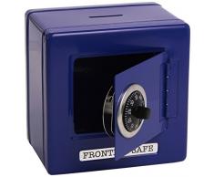 Goki - 2041889 - Tirelire en Métal avec Fermeture Codée - Bleu