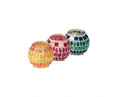 Art Deco - Bougeoir T-Lite Boule avec LED 9 cm - 8992SG