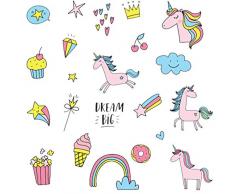 Stickers licorne - stickers chambre bebe, stickers enfant licorne, stickers muraux licorne, stickers chambre fille, stickers chambre bébé fille, stickers muraux fille. Stickers licorne chambre fille