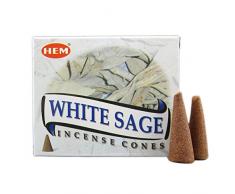 HEM Encens cônes - White Sage ou Sauge Blanche - Lot de 3 boites de 10 cônes - Livraison Gratuite