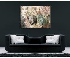 Boxprints marylin monroe reproduction sur toile montée sur châssis motif pop-art, peintures, art, posters, photos en décoration-deko. impressions d'art avec stars de cinéma