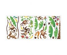 Thedecofactory RoomMates Stickers muraux repositionnables Enfant Singe