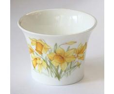 Redwood Collection Bougeoir en porcelaine anglaise Motif jonquille