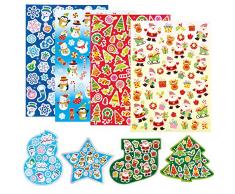 Baker Ross Lot de 280 Autocollants de Noël EX716 Coloris Assortis