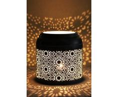 Petite Lanterne marocaine en m/étal Balram 24cm noir d/écoration de maison orientale Lanternes pour bougie Photophore marocain pour lext/érieur au jardin ou lint/érieur sur la table
