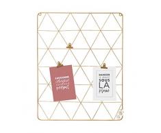 Atmosphera - Porte Photos Mural Lumineux à LED en métal doré 38 x 48 cm