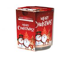 OLIMARI Bougie parfumée 120g Cire 7x8cm 22h Noel (N3254-MERRY-CHRISTMAS)