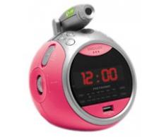 Metronic 477018 Gulli Radio-Réveil Enfant MP3 USB Projection 180° - Rose