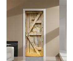 La Cabina Autocollants de Porte Imperméables Amovible Porte de Chambre Stickers Muraux (C)