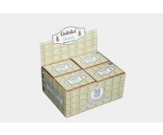 Goloka Lot de 12 boîtes de cônes d'encens Senteur chandan