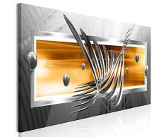 murando Impression sur Toile intissee Abstrait 120x40 cm Tableau Tableaux Decoration Murale Photo Image Artistique Photographie Graphique 1 Partie Gris Or Brun a-A-0344-b-d