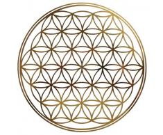 4 Autocollants fleur de vie en or gravé 2 cm