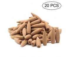 ECYC® Encens Indien Naturel 30 Minutes Longue Encens, Encens Pagode De Bois De Santal Naturel, 20pcs