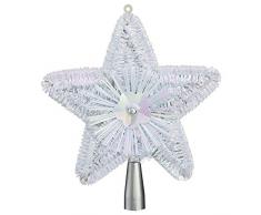 Feerie Christmas Cimier pour Sapin de Noël - H. 23 cm - Blanc